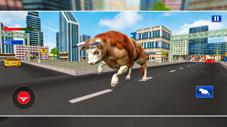 Wild angry Bull Attack Game 3D截图3