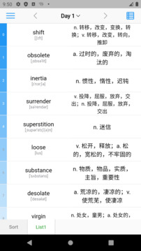 List背單詞截圖