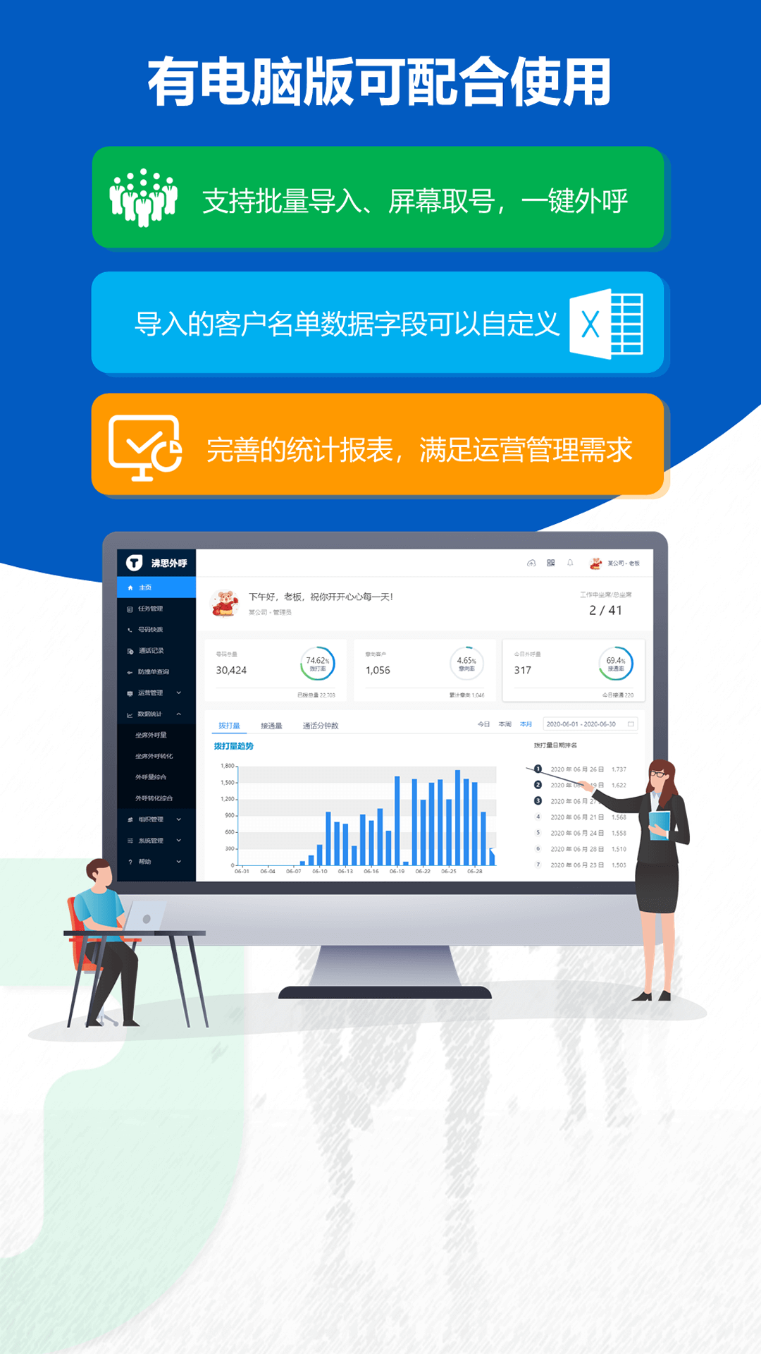 沸思電銷外呼截圖預(yù)覽