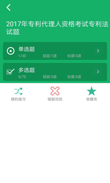 專(zhuān)利代理人題庫(kù)截圖