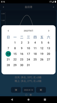 潮汐預(yù)報截圖