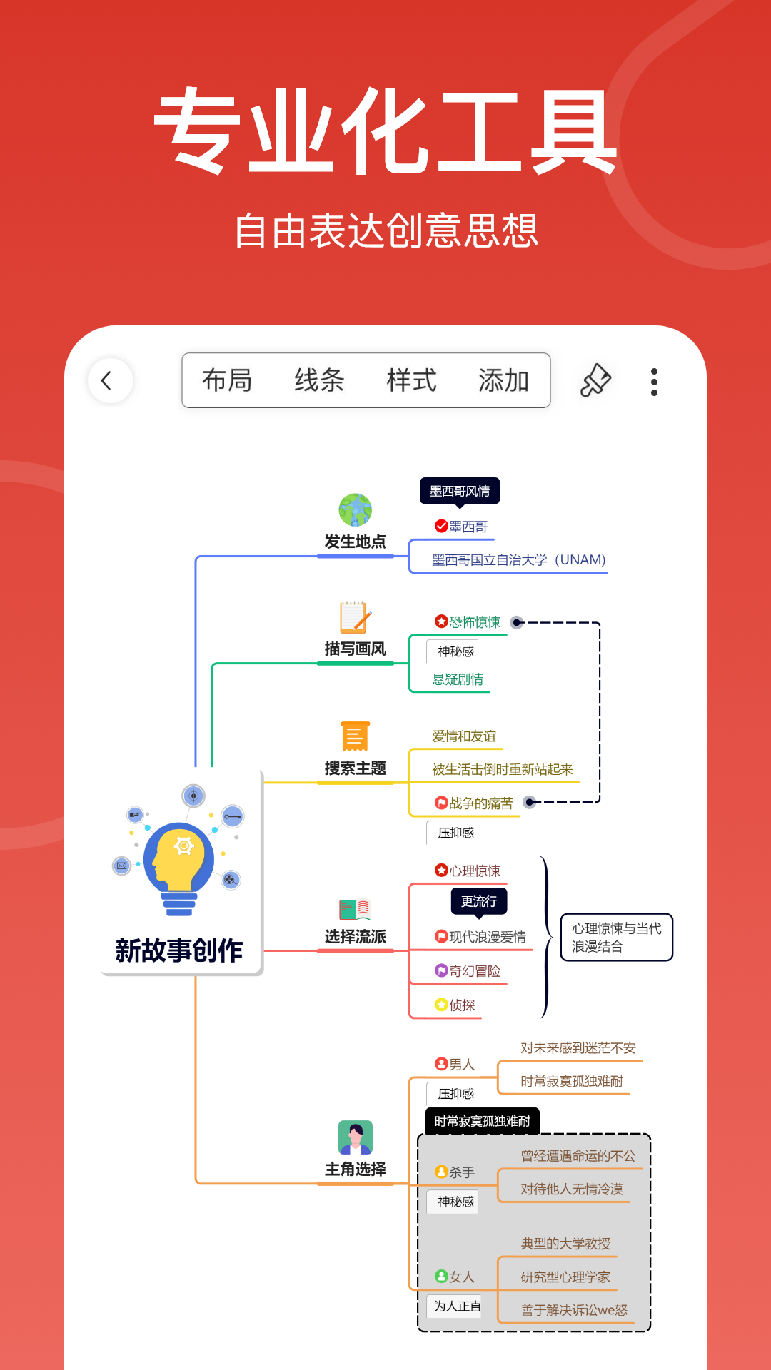 寻简思维导图截图3