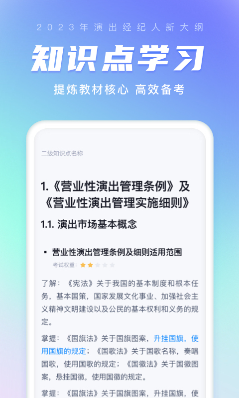 演出經(jīng)紀人考試聚題庫截圖預覽