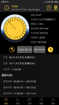 日出日落月相截圖