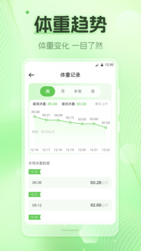 熱量計(jì)算Down體重計(jì)截圖