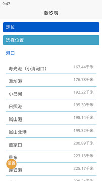 潮汐表截圖