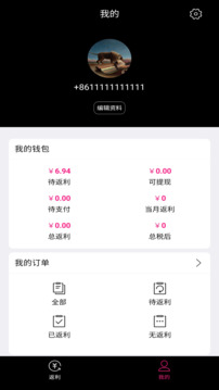 酒店返利截圖