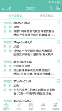 化學(xué)方程式截圖