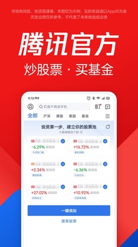 騰訊自選股截圖