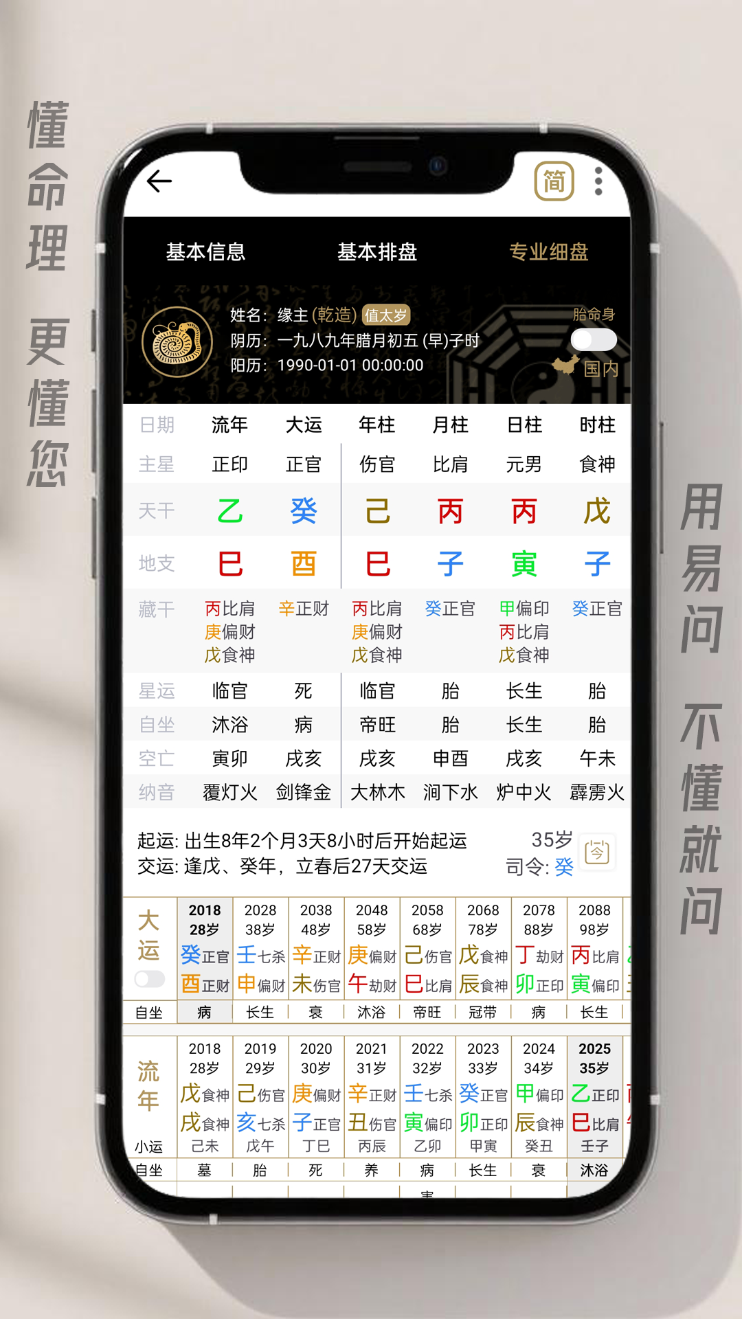 易問(wèn)八字截圖預(yù)覽