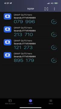 QNAP Authenticator截圖