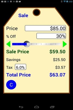 折扣计算器 Discount Calculator截图