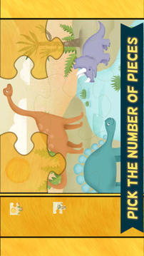 孩子们的恐龙拼图游戏  DinoPuzzles截图