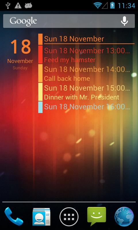 桌面日程插件  Clean Calendar Widget Pro截图1