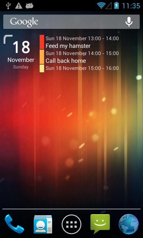 桌面日程插件  Clean Calendar Widget Pro截图3