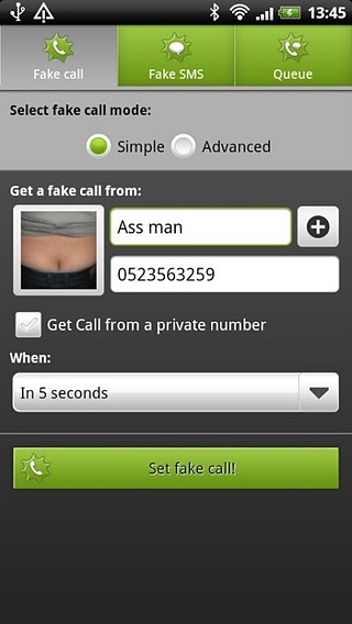 BOOM! Fake call and SMS Lite截图4