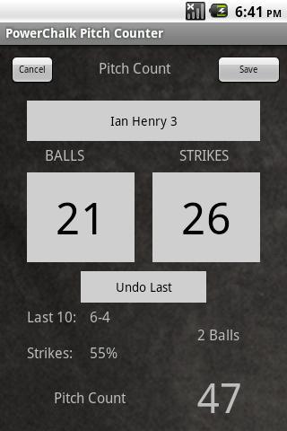 棒球教练 PowerChalk Pitch Counter截图1