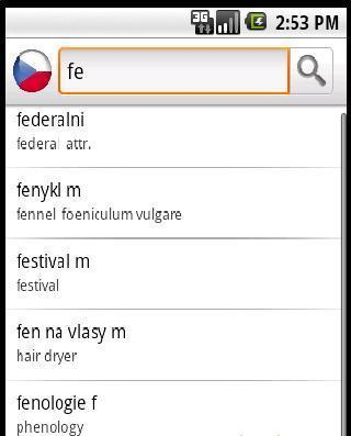 捷克英语词典截图2