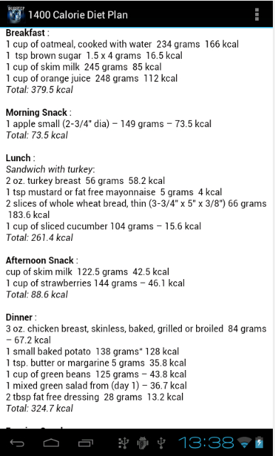 1400卡路里的饮食计划截图4