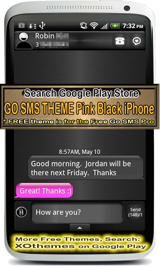 GO SMS PRO Pink Leopard theme截图6