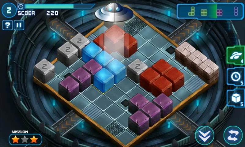 俄罗斯方块3D版  Tetris Space-3D Blocks截图2