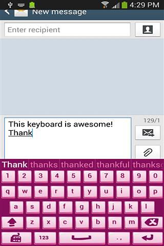 粉色键盘主题的关键截图5