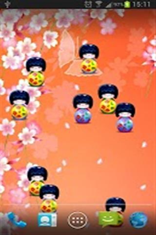 Kokeshi Dolls Live Wallpaper截图3