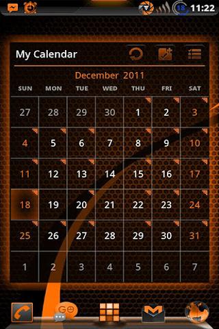 GOWidget SunsetOrangeICS Light Theme by TeamCarbon截图1