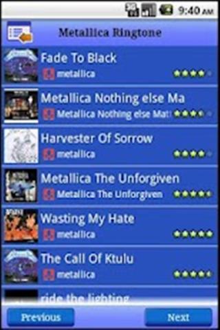 Metallica铃声截图1