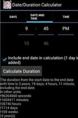 Date/Duration Calculator截图3