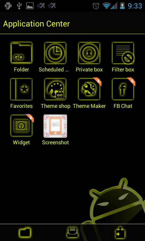 GOSMS Theme SulphurYellow截图2