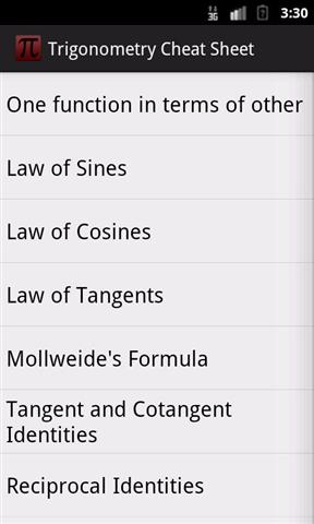 Trigonometry Cheat Sheet截图4