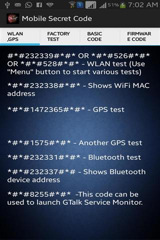 Mobile Secret Code截图1