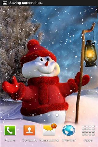 圣诞雪人壁纸 Christmas Snowman LWP截图1