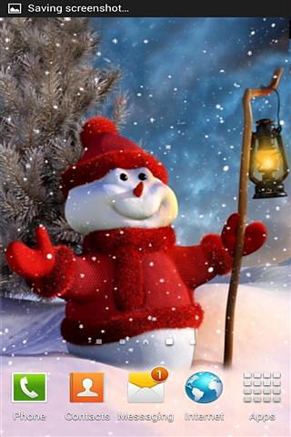 圣诞雪人壁纸 Christmas Snowman LWP截图3