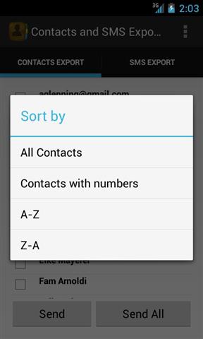 Contacts and SMS Exporter free截图4