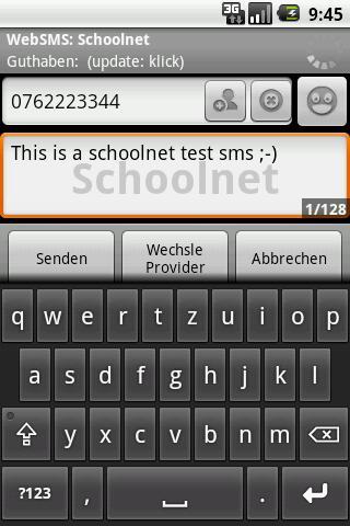 WebSMS: Schoolnet Connector截图1